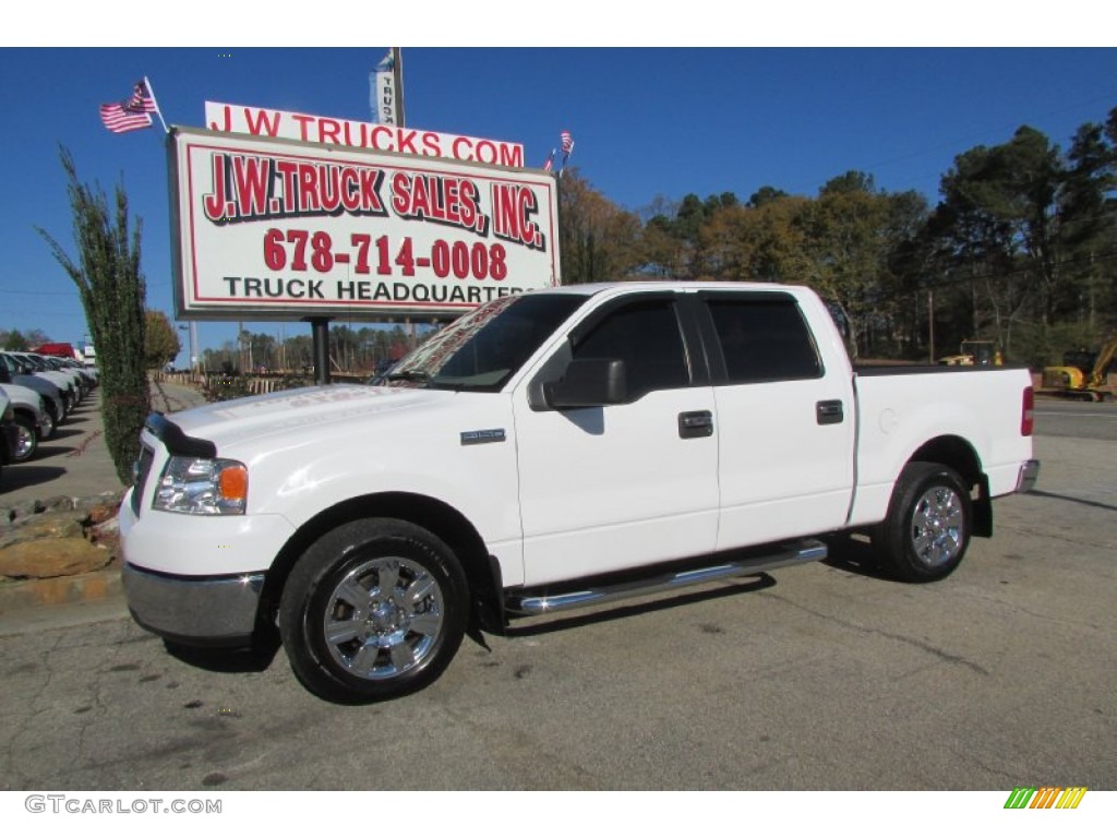 2006 F150 XLT SuperCrew - Oxford White / Tan photo #3