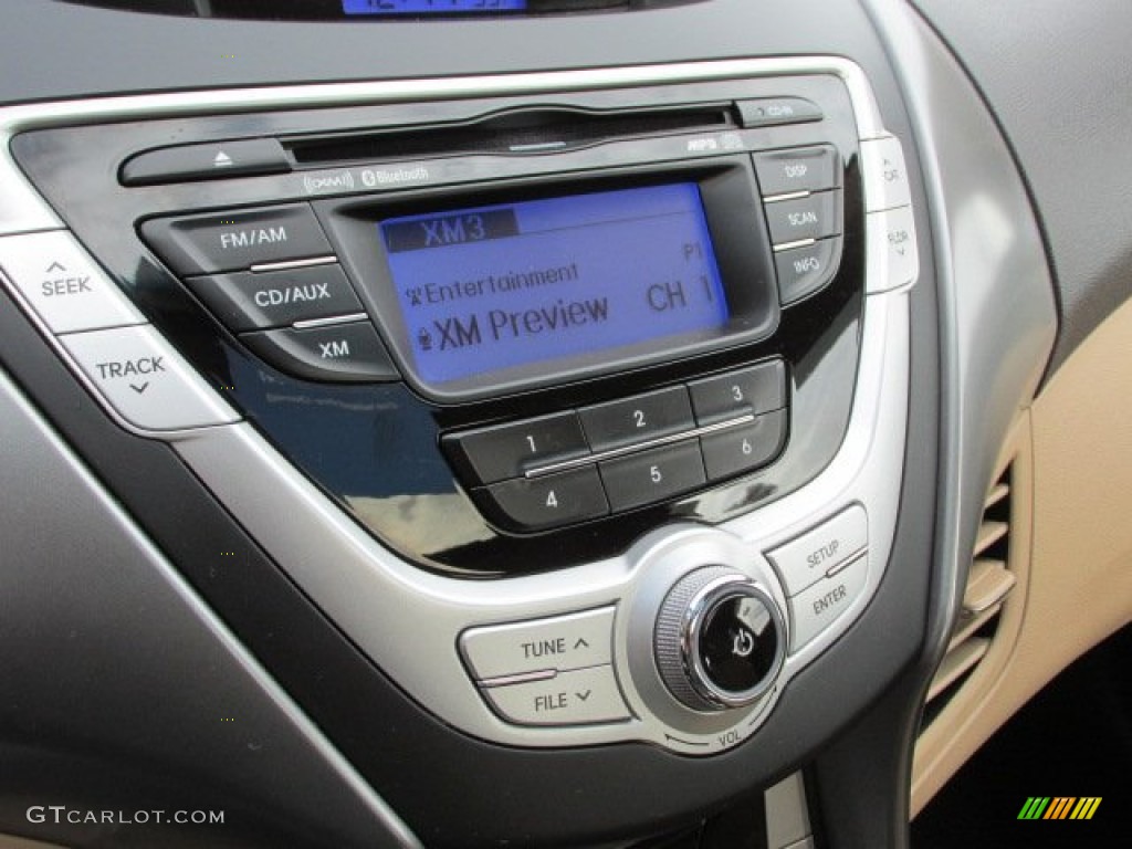 2012 Elantra Limited - Blue Sky Metallic / Beige photo #18