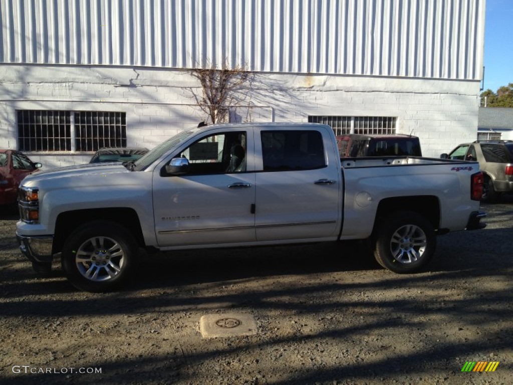 2014 Silverado 1500 LTZ Crew Cab 4x4 - White Diamond Tricoat / Jet Black photo #3