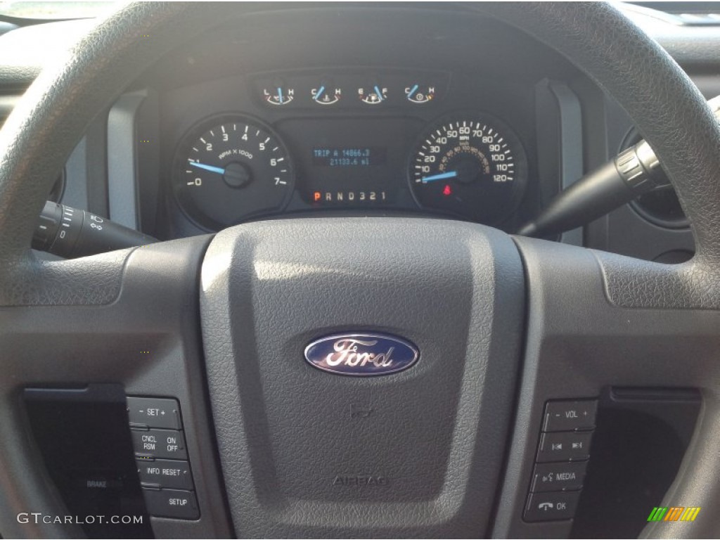 2012 F150 STX SuperCab - Blue Flame Metallic / Steel Gray photo #13