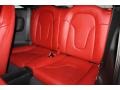 2010 Audi TT Magma Red Nappa Leather Interior Rear Seat Photo