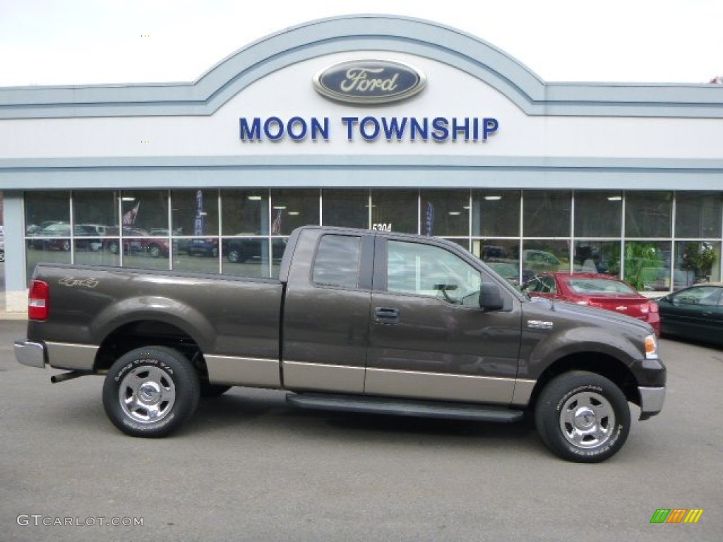 2005 F150 XLT SuperCab 4x4 - Dark Stone Metallic / Tan photo #1