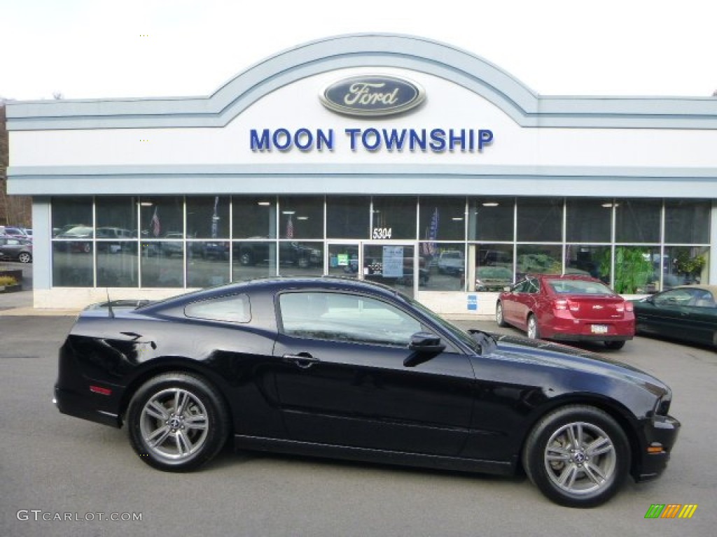 2013 Mustang V6 Premium Coupe - Black / Saddle photo #1