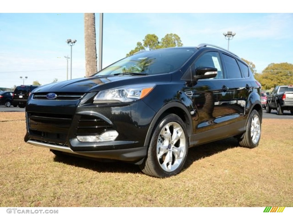 2014 Escape Titanium 2.0L EcoBoost - Tuxedo Black / Medium Light Stone photo #1