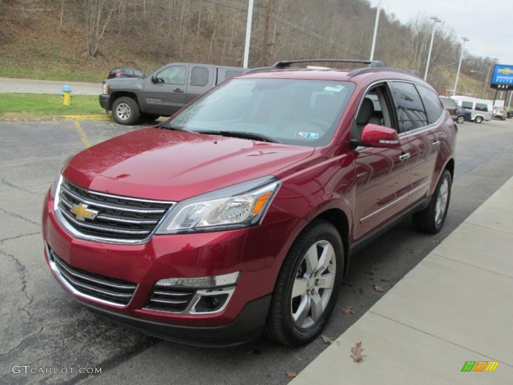 Crystal Red Tintcoat 2014 Chevrolet Traverse LTZ AWD Exterior Photo #88183640