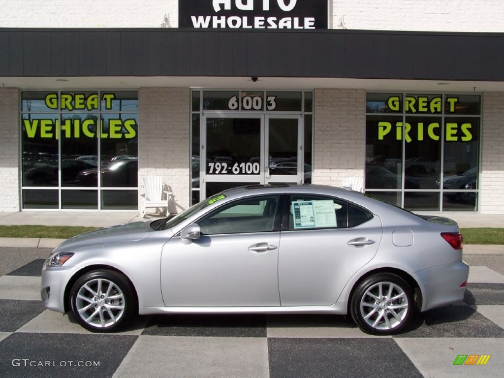2012 IS 250 AWD - Tungsten Silver Pearl / Light Gray photo #1