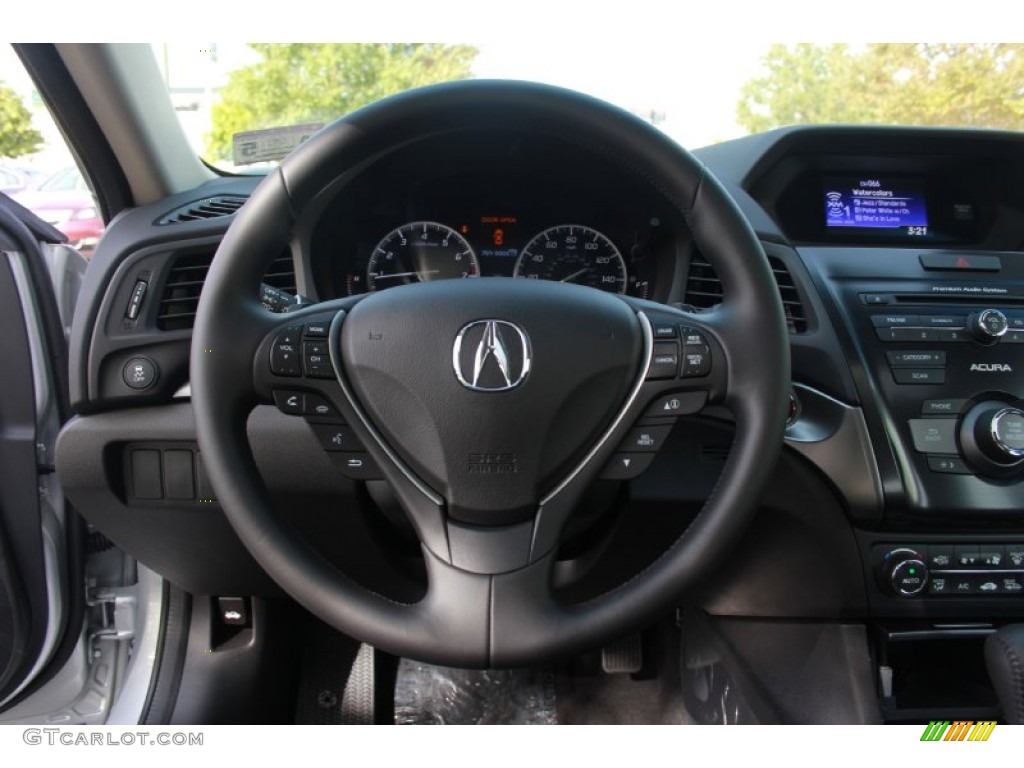 2014 Acura ILX 2.0L Premium Ebony Steering Wheel Photo #88186880