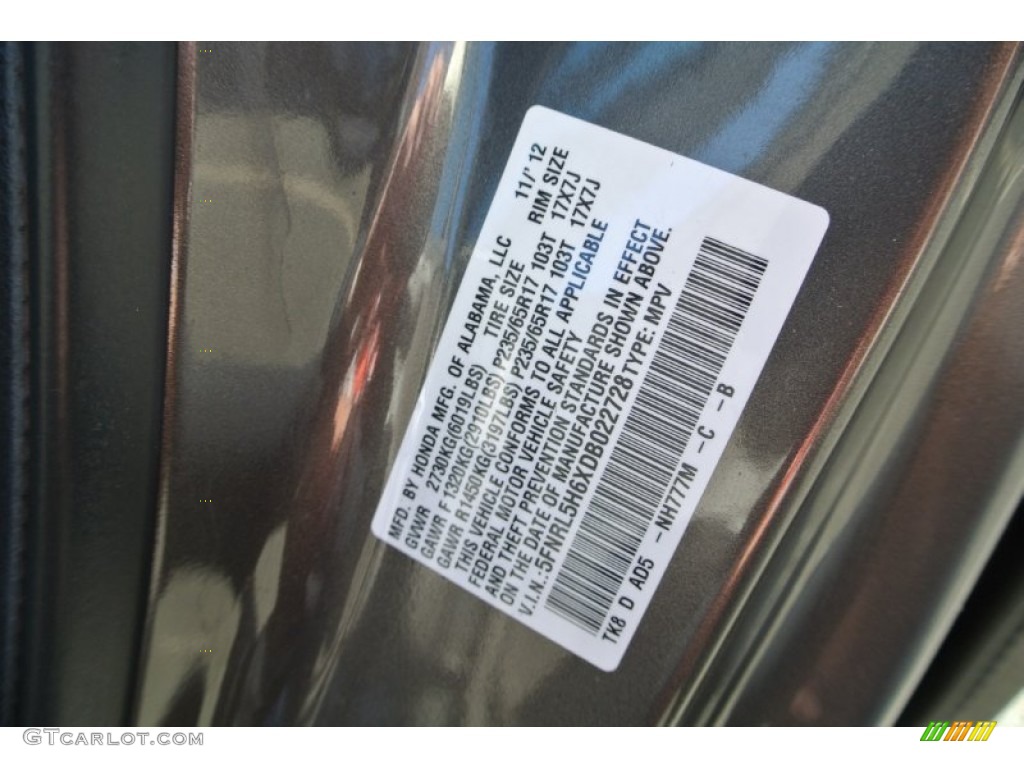 2013 Odyssey EX-L - Smokey Topaz Metallic / Truffle photo #7