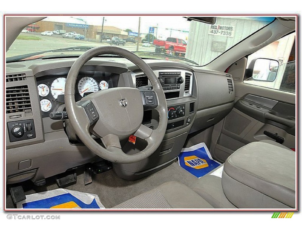 2007 Ram 3500 Laramie Quad Cab Dually - Flame Red / Medium Slate Gray photo #22