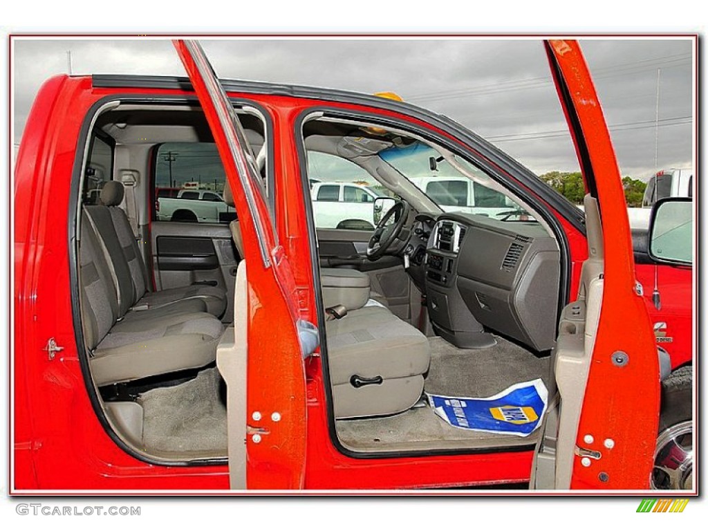 2007 Ram 3500 Laramie Quad Cab Dually - Flame Red / Medium Slate Gray photo #38