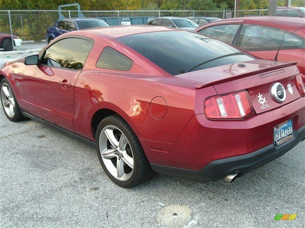 2010 Mustang GT Coupe - Red Candy Metallic / Charcoal Black photo #3