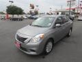 2012 Magnetic Gray Metallic Nissan Versa 1.6 S Sedan  photo #3