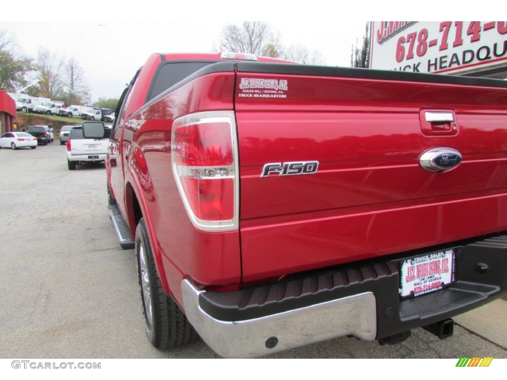 2010 F150 Lariat SuperCrew - Royal Red Metallic / Black photo #6