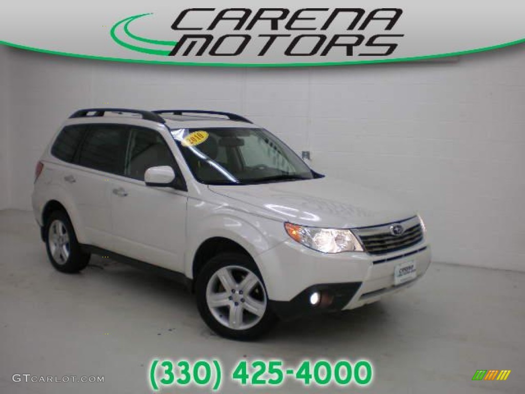 2010 Forester 2.5 X Limited - Satin White Pearl / Platinum photo #1