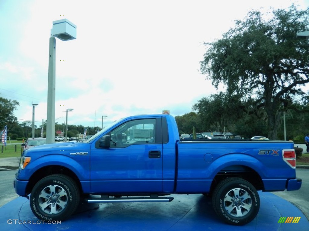 2014 F150 STX Regular Cab - Blue Flame / Steel Grey photo #2