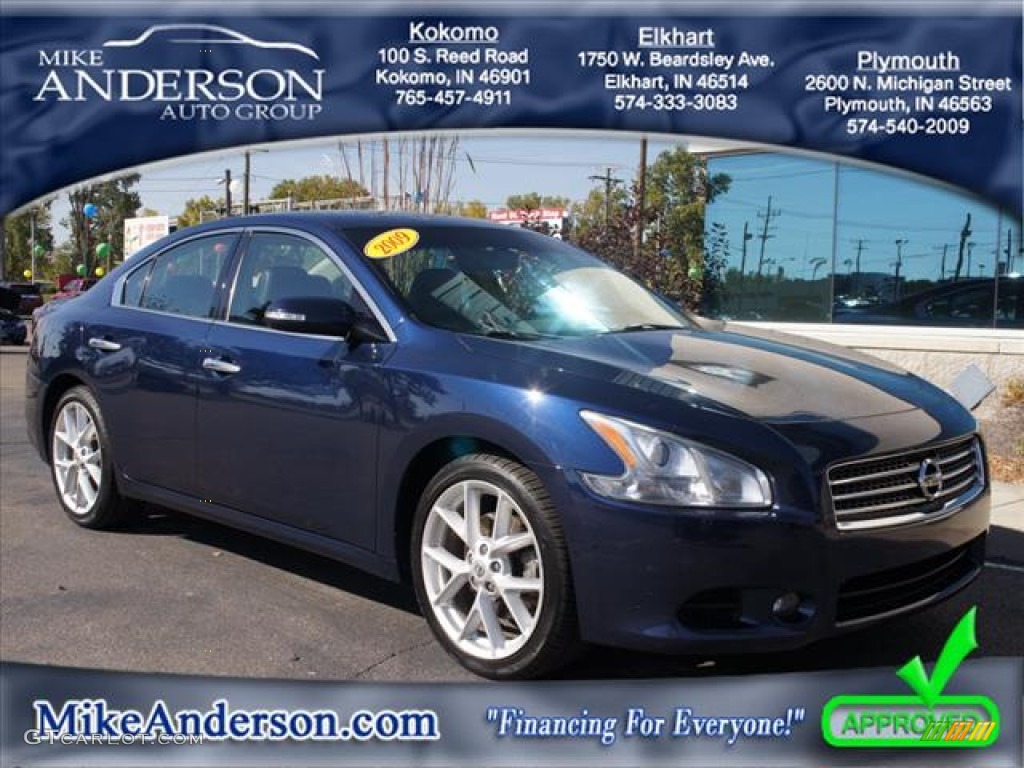 2009 Maxima 3.5 SV Sport - Navy Blue Metallic / Charcoal photo #1