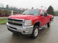 2011 Victory Red Chevrolet Silverado 2500HD LT Extended Cab 4x4  photo #12