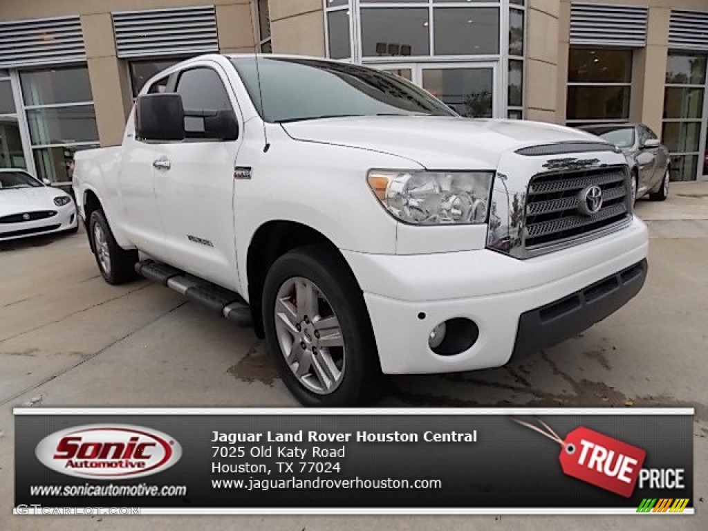 2008 Tundra Limited Double Cab - Super White / Graphite Gray photo #1