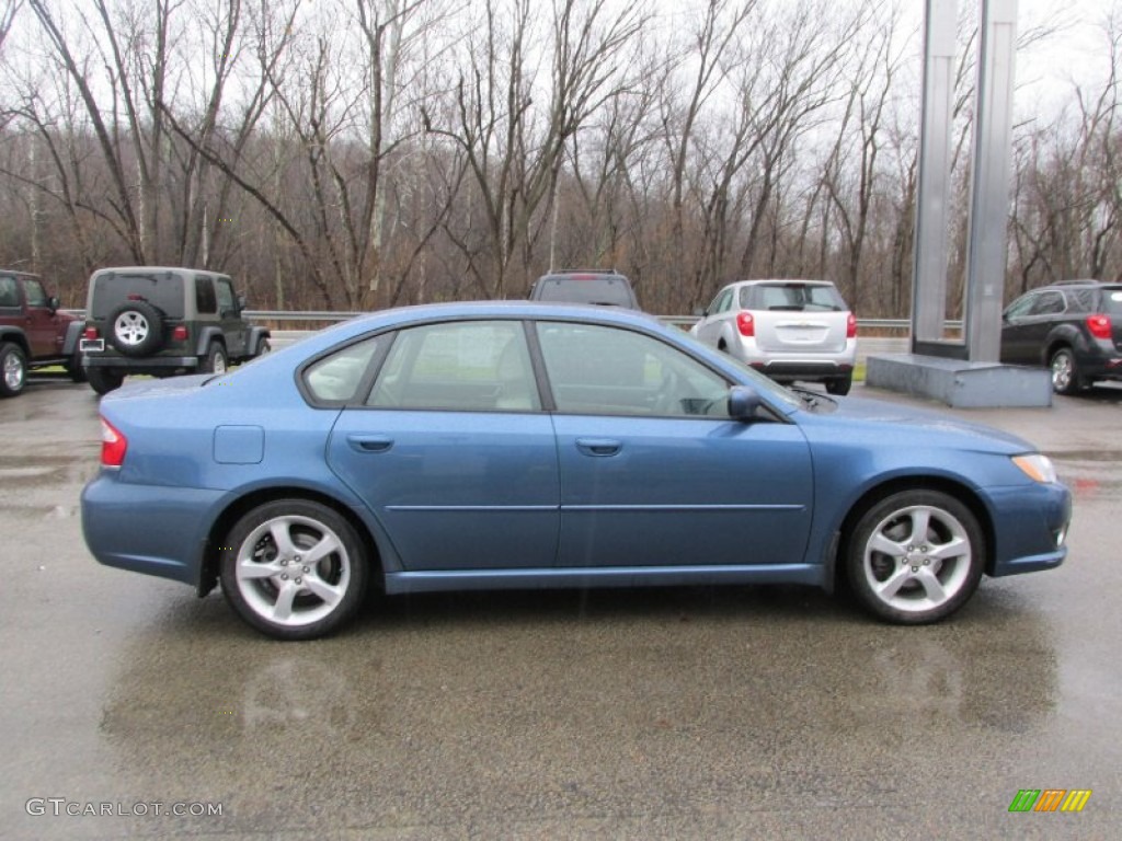 2008 Legacy 2.5i Sedan - Newport Blue Pearl / Off Black photo #7