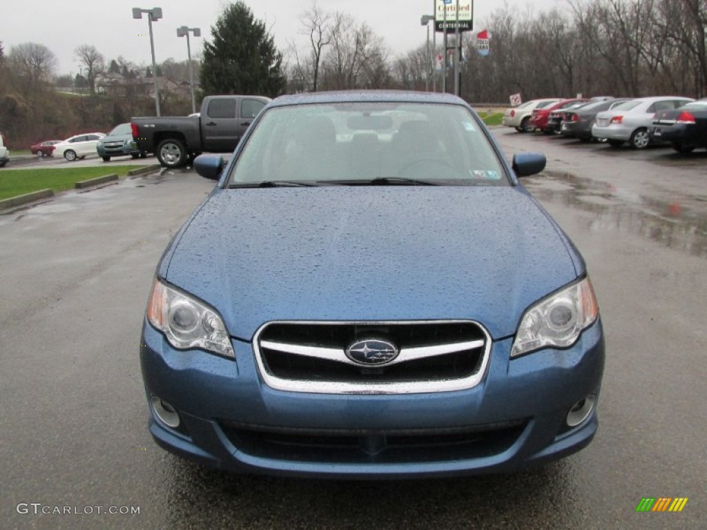 2008 Legacy 2.5i Sedan - Newport Blue Pearl / Off Black photo #9