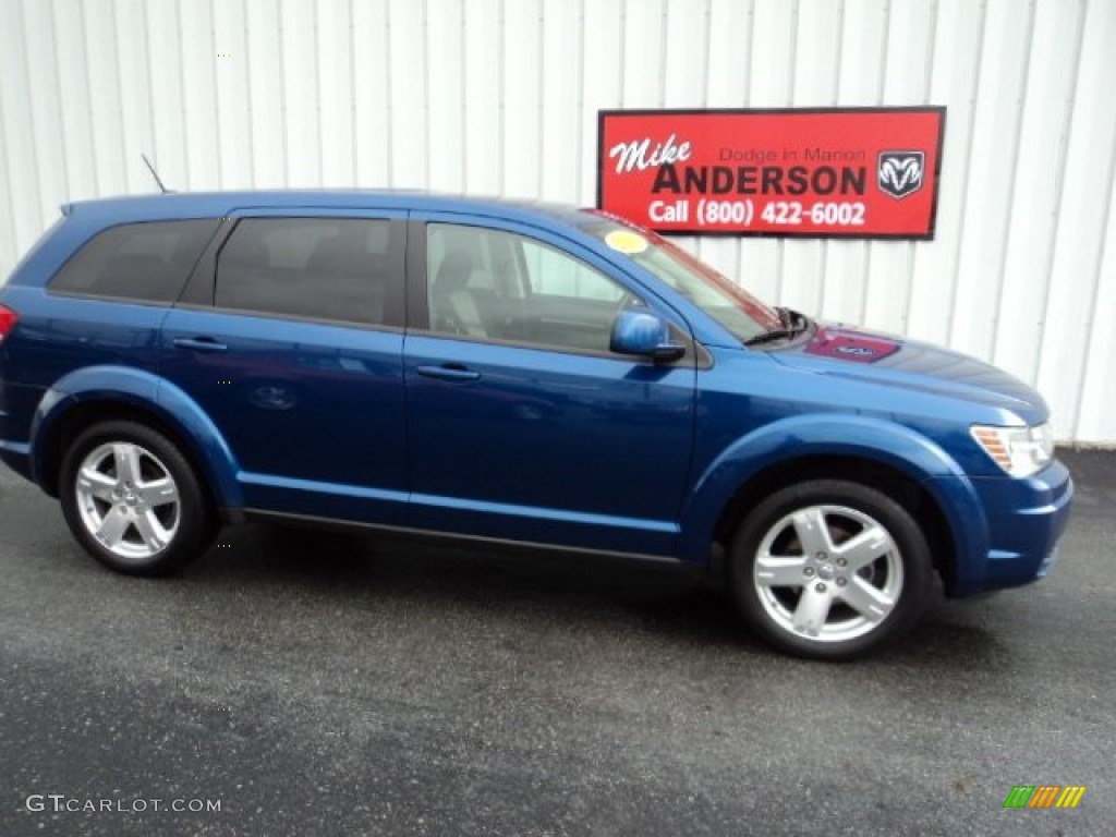 2009 Journey SXT - Deep Water Blue Pearl / Dark Slate Gray/Light Graystone photo #2