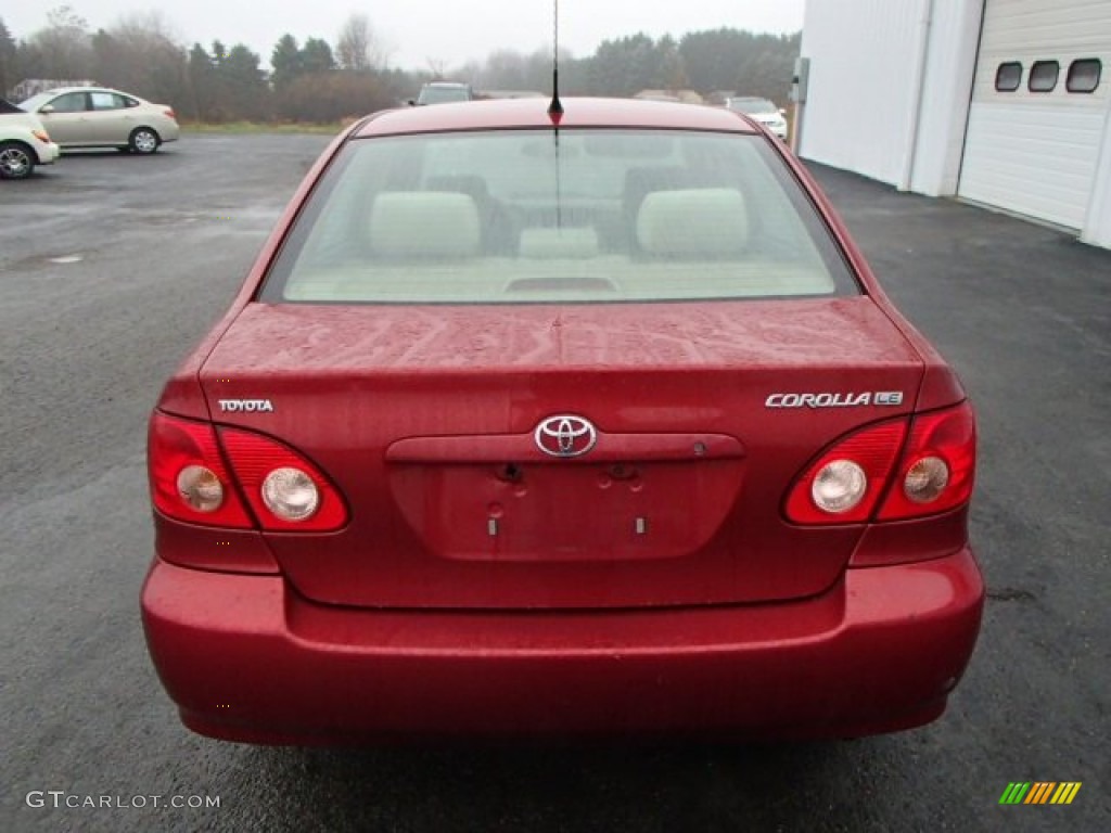 2007 Corolla CE - Impulse Red Pearl / Beige photo #6
