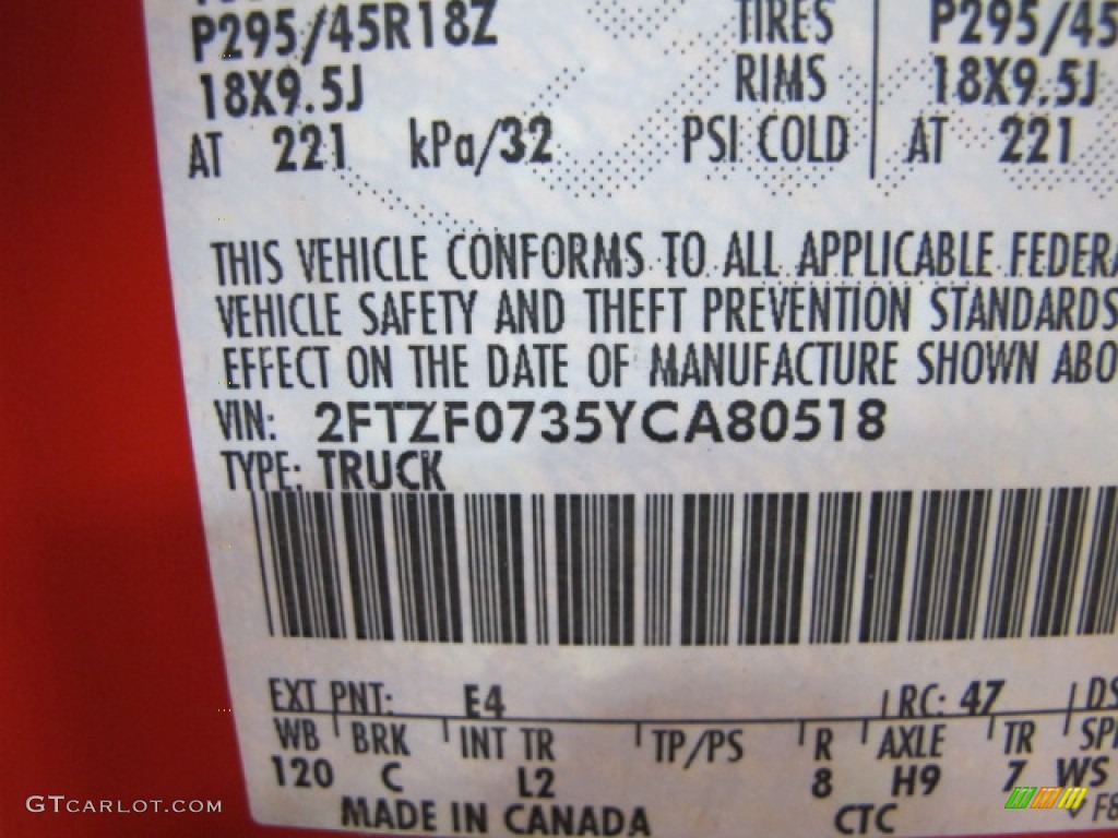 2000 F150 SVT Lightning - Bright Red / Medium Graphite photo #27