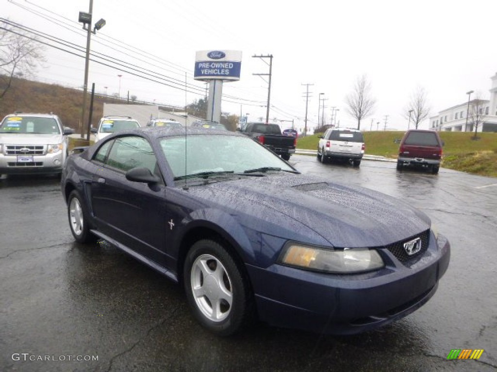 2002 Mustang V6 Coupe - True Blue Metallic / Medium Graphite photo #1