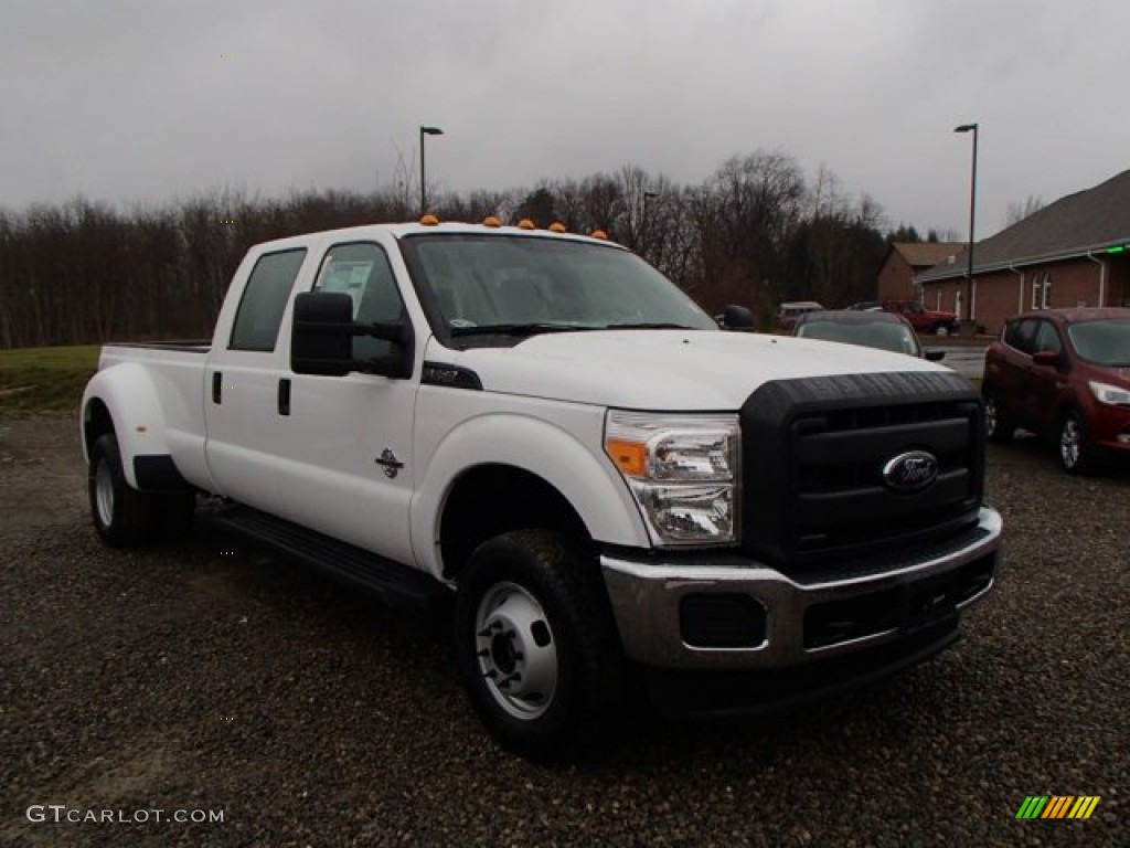 Oxford White 2014 Ford F350 Super Duty XL Crew Cab 4x4 Dually Exterior Photo #88207626