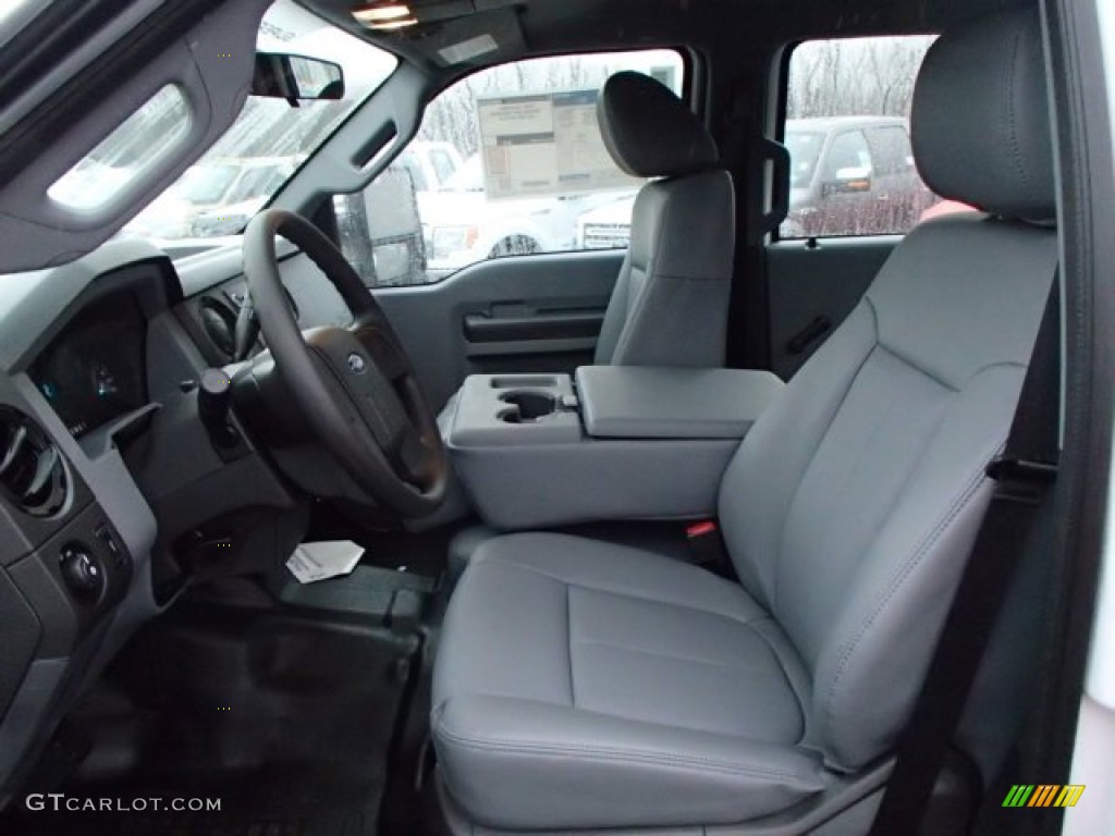 Steel Interior 2014 Ford F350 Super Duty XL Crew Cab 4x4 Dually Photo #88207806
