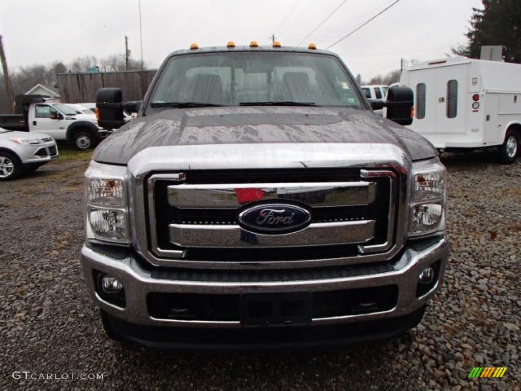 2014 F350 Super Duty XLT Regular Cab 4x4 - Sterling Gray Metallic / Steel photo #3