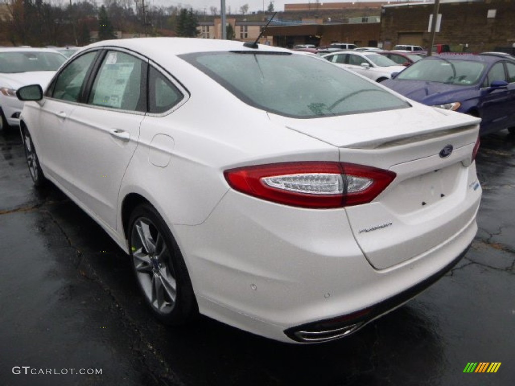 White Platinum 2014 Ford Fusion Titanium AWD Exterior Photo #88208185