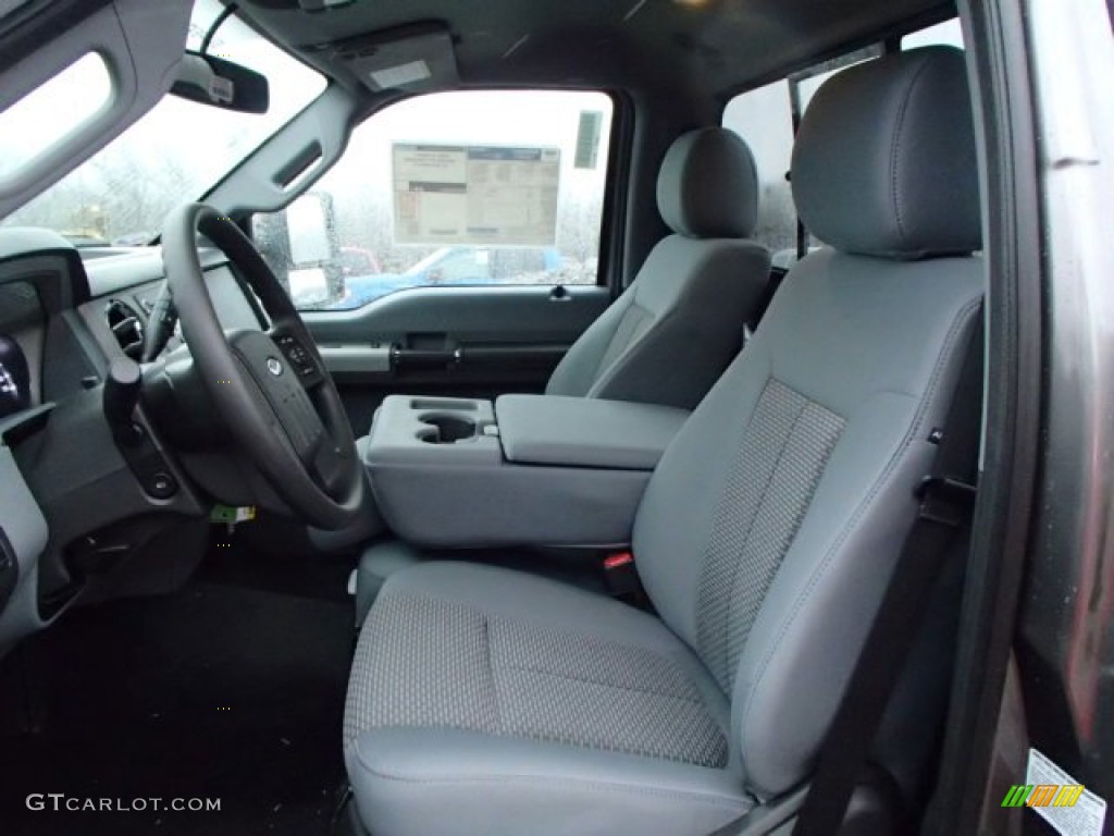 2014 F350 Super Duty XLT Regular Cab 4x4 - Sterling Gray Metallic / Steel photo #11