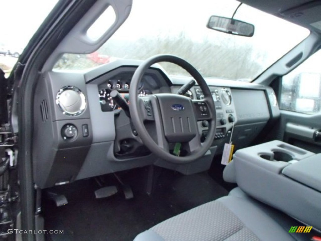 2014 F350 Super Duty XLT Regular Cab 4x4 - Sterling Gray Metallic / Steel photo #12