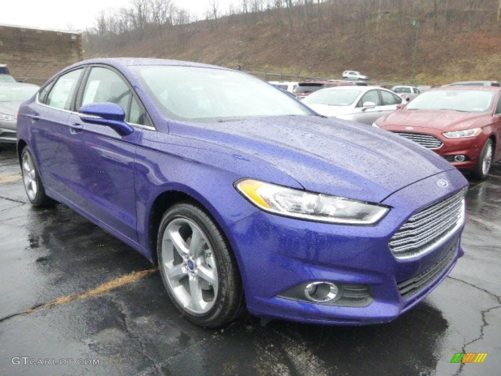 Deep Impact Blue 2014 Ford Fusion SE Exterior Photo #88208826