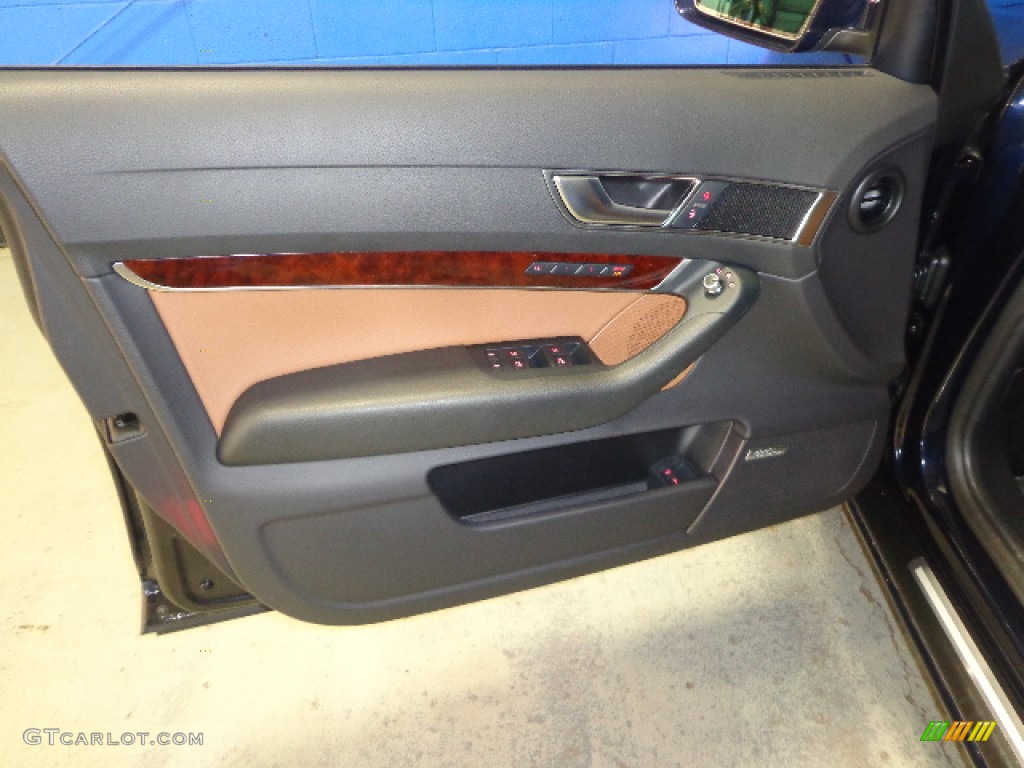 2011 Audi A6 3.0T quattro Sedan Amaretto/Black Door Panel Photo #88210104