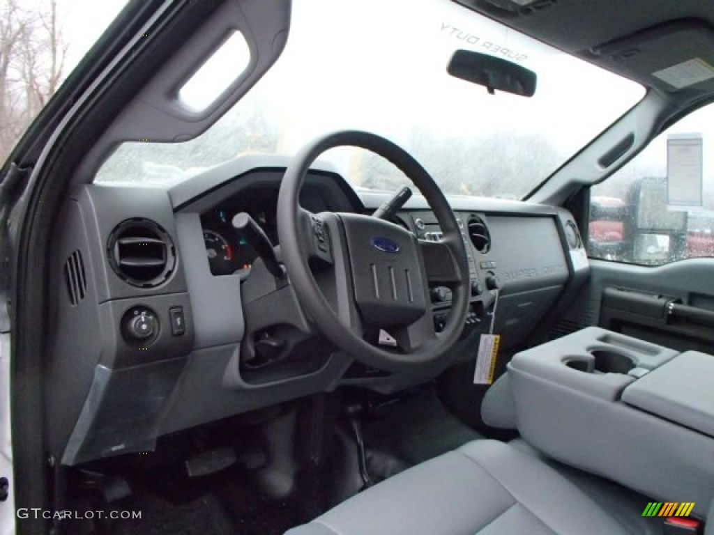 Steel Interior 2014 Ford F450 Super Duty XL Regular Cab 4x4 Dump Truck Photo #88210185