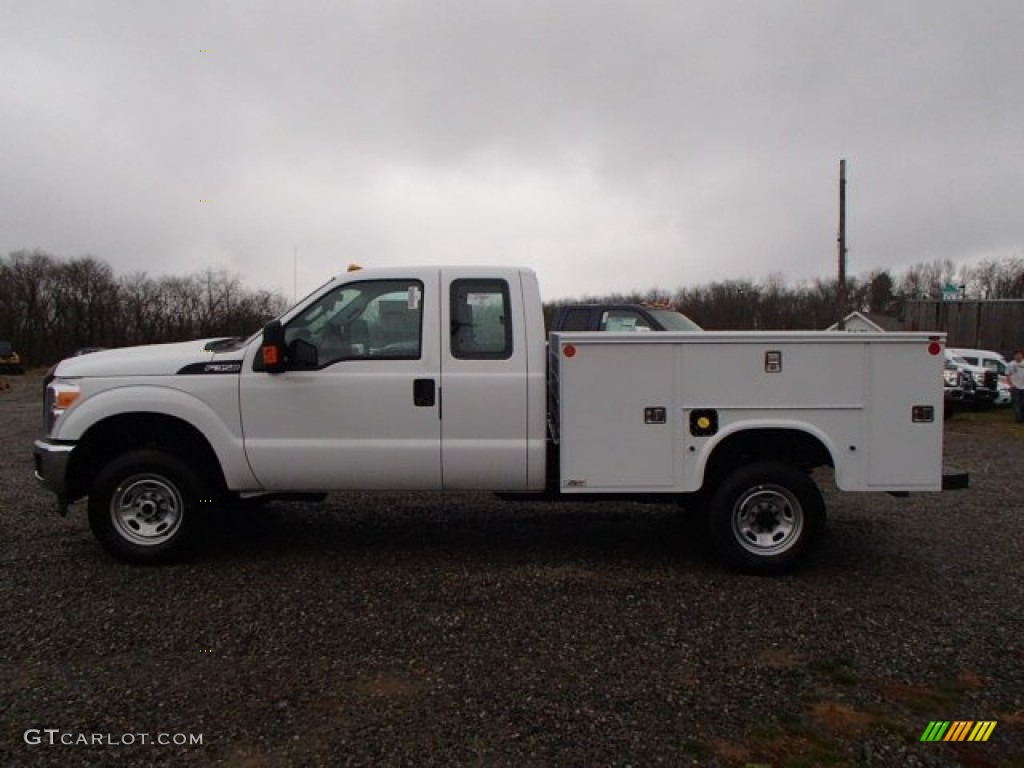 2014 F350 Super Duty XL SuperCab 4x4 Utility Truck - Oxford White / Steel photo #5
