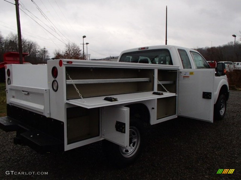 2014 F350 Super Duty XL SuperCab 4x4 Utility Truck - Oxford White / Steel photo #10