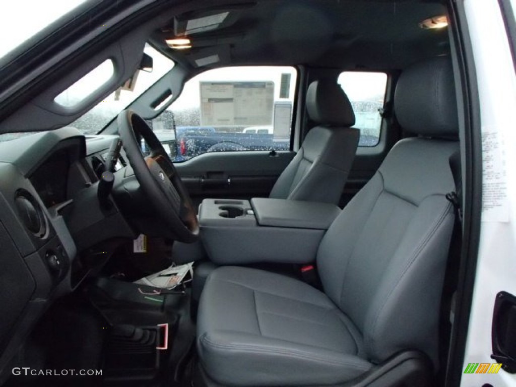 2014 F350 Super Duty XL SuperCab 4x4 Utility Truck - Oxford White / Steel photo #12