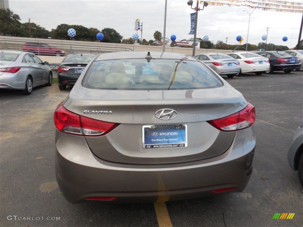 2012 Elantra GLS - Desert Bronze / Beige photo #8