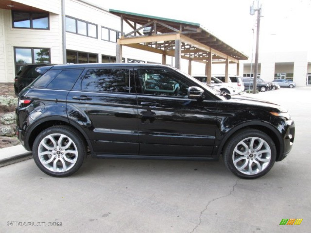 2013 Range Rover Evoque Dynamic - Santorini Black Metallic / Dynamic Ebony/Pimento photo #9