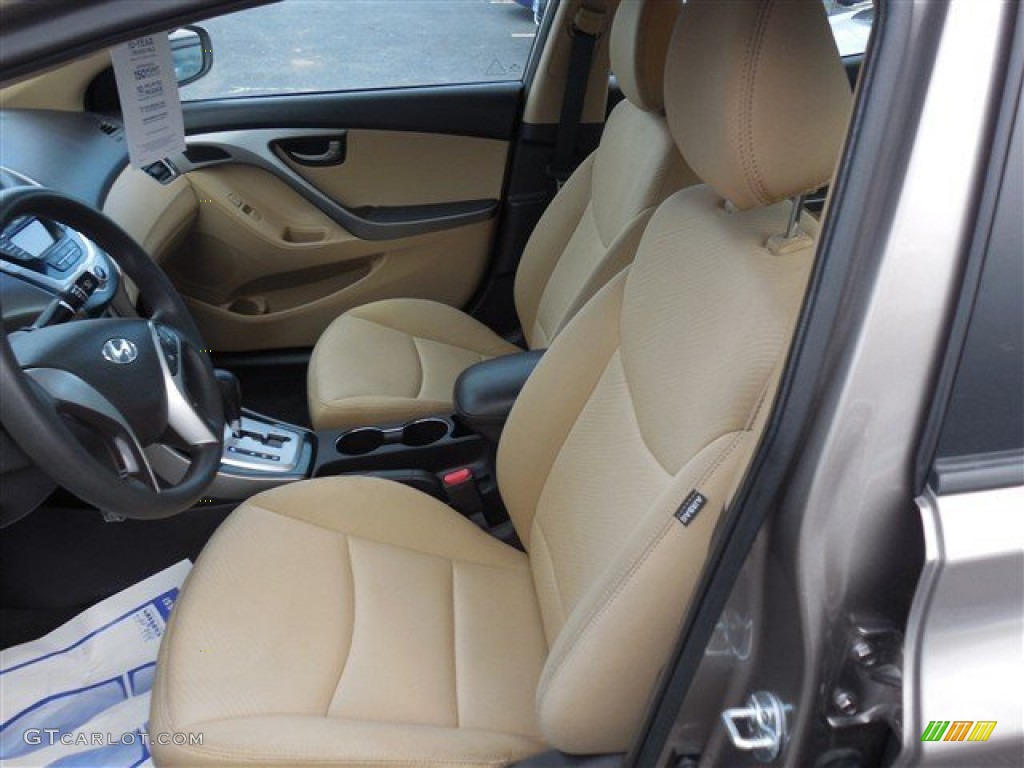 2012 Elantra GLS - Desert Bronze / Beige photo #13