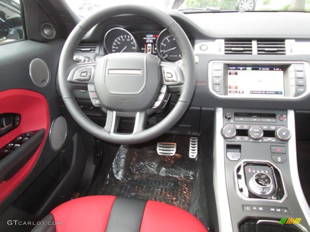 2013 Land Rover Range Rover Evoque Dynamic Dynamic Ebony/Pimento Dashboard Photo #88211545