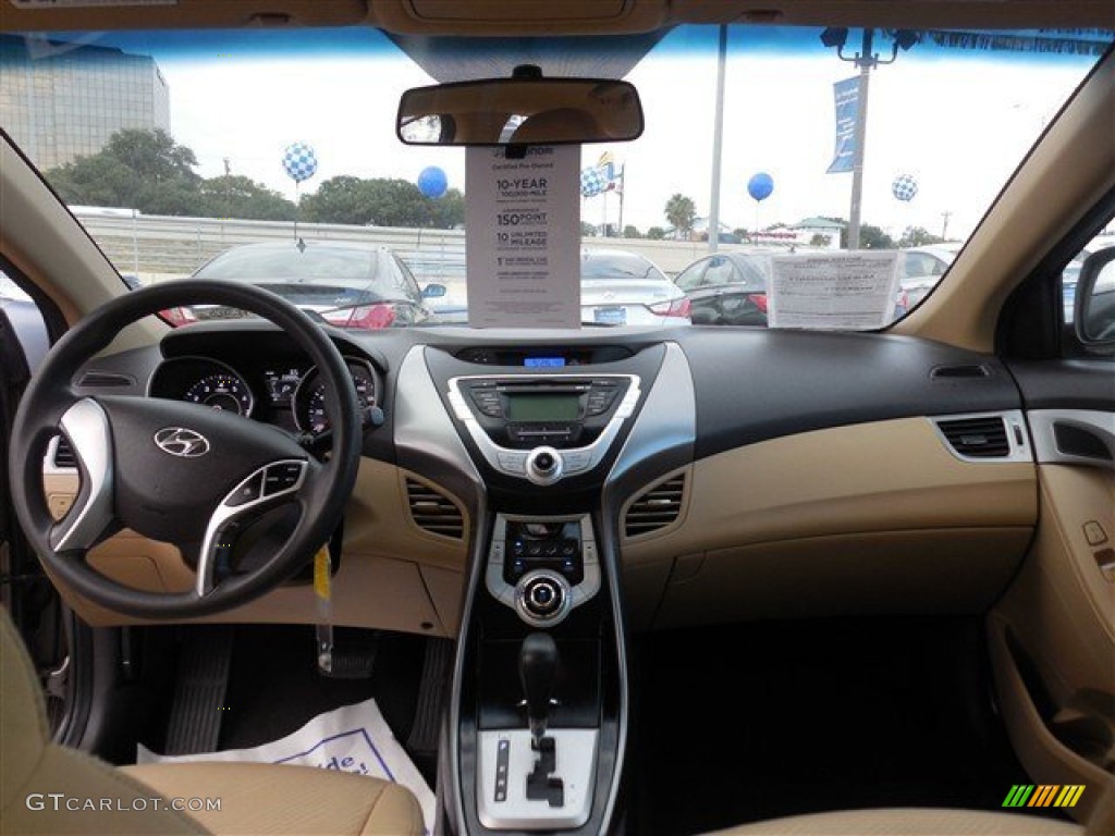 2012 Elantra GLS - Desert Bronze / Beige photo #16