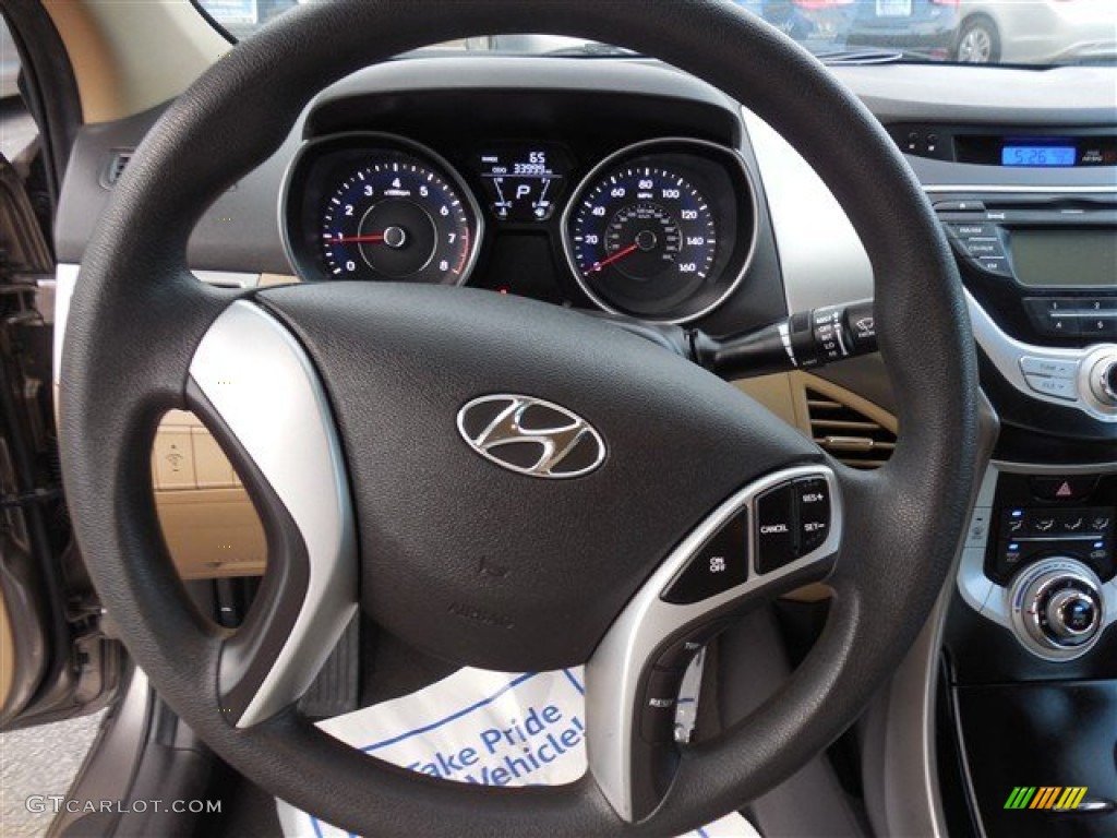 2012 Elantra GLS - Desert Bronze / Beige photo #19