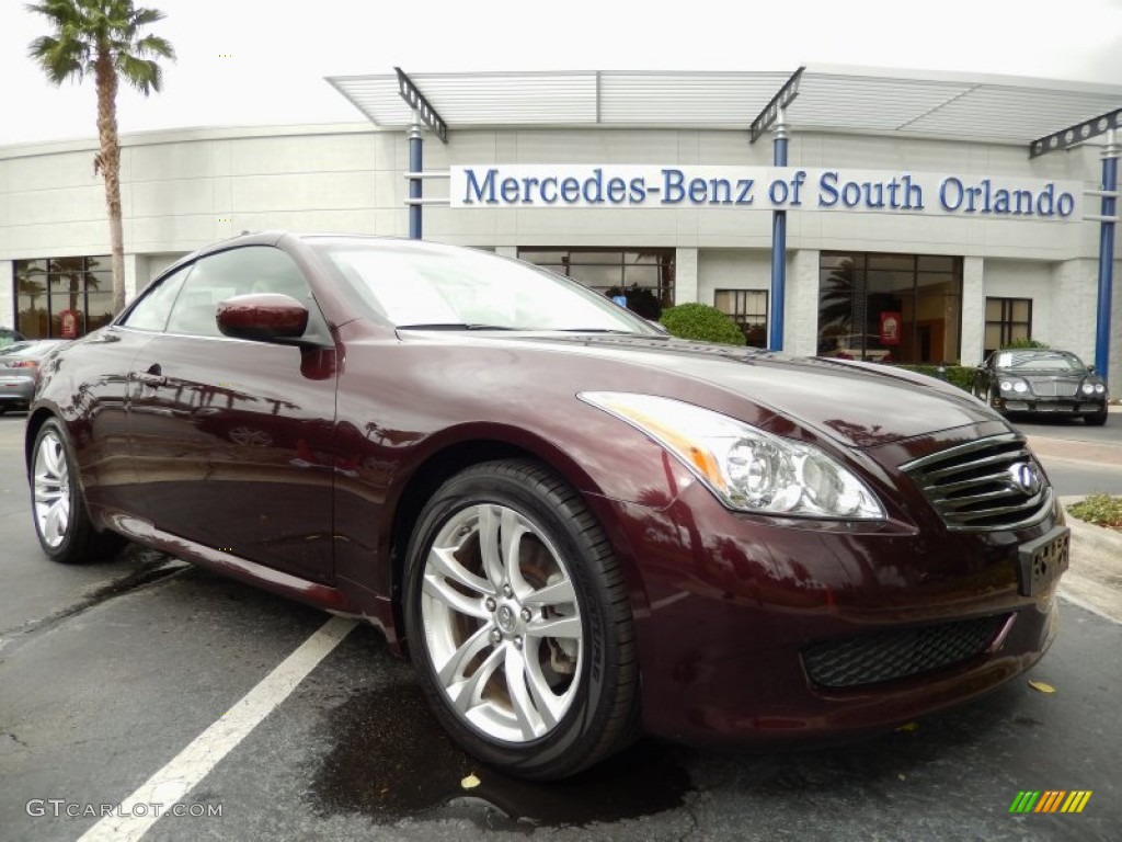 2010 G 37 Convertible - Midnight Red Garnet / Wheat photo #1