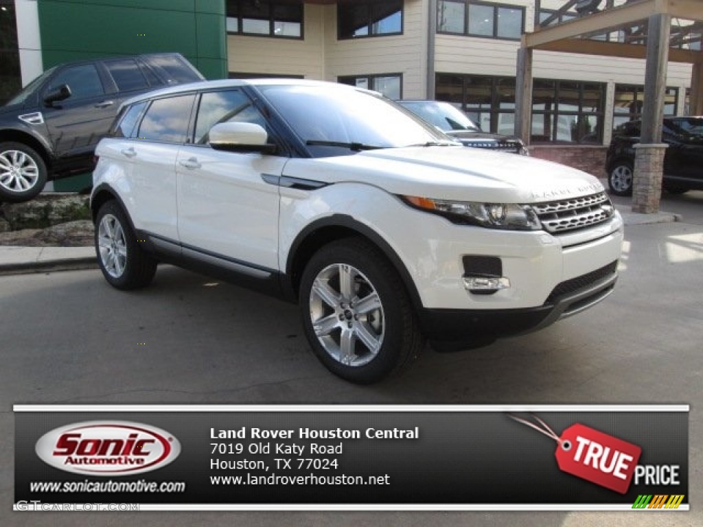 2013 Range Rover Evoque Pure - Fuji White / Almond/Espresso photo #1