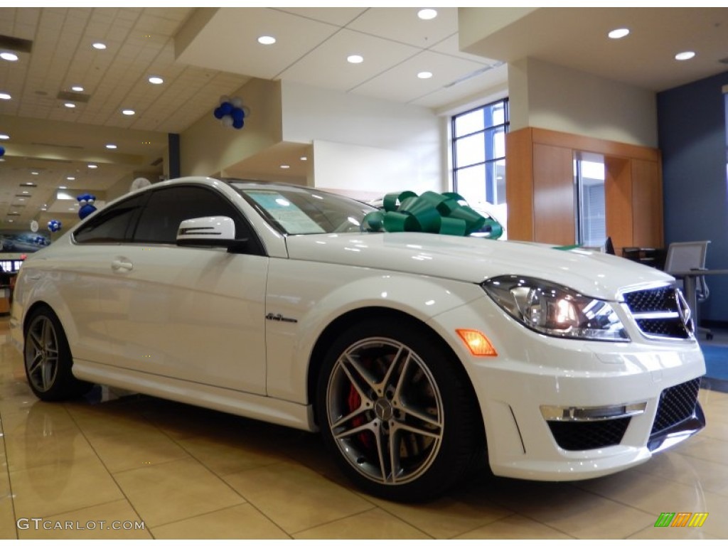 Polar White 2013 Mercedes-Benz C 63 AMG Exterior Photo #88214220