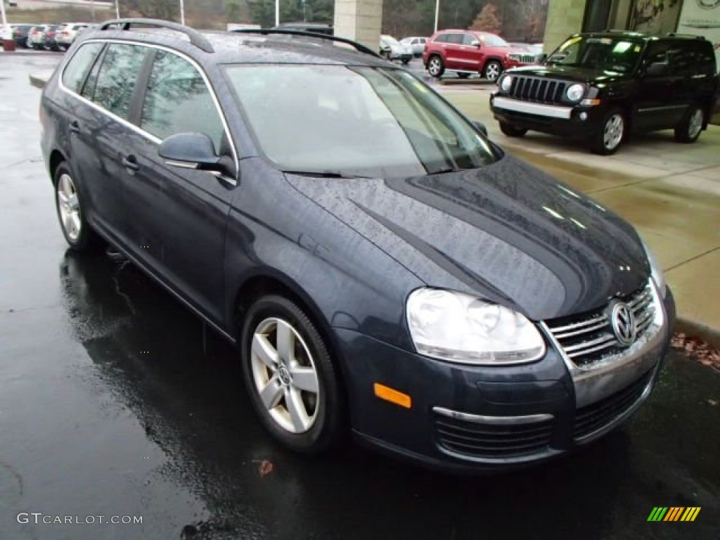 2009 Jetta SE SportWagen - Blue Graphite Metallic / Anthracite photo #2